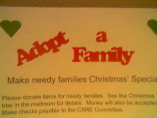 giving to needy families at christmas