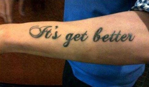 Image result for Quotation marks misuse tattoo